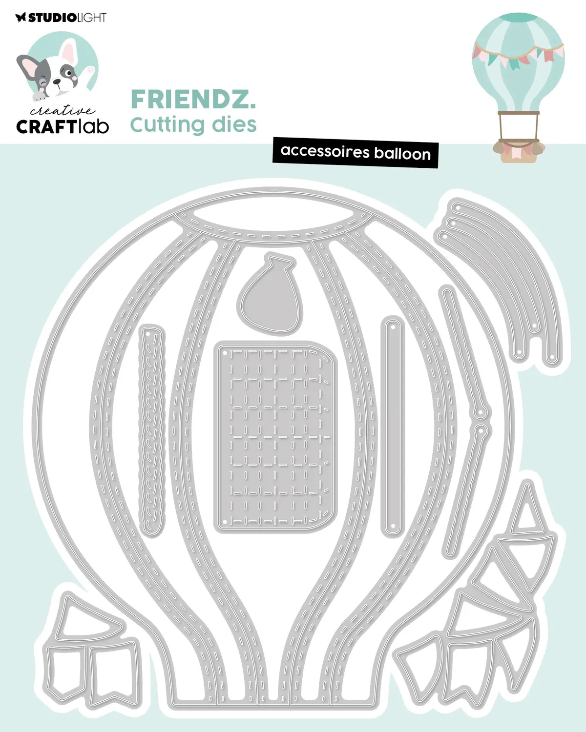 Ccl Cutting Die Accessoires Balloon Friendz 125X127x1mm 9 Pc Nr.765 1