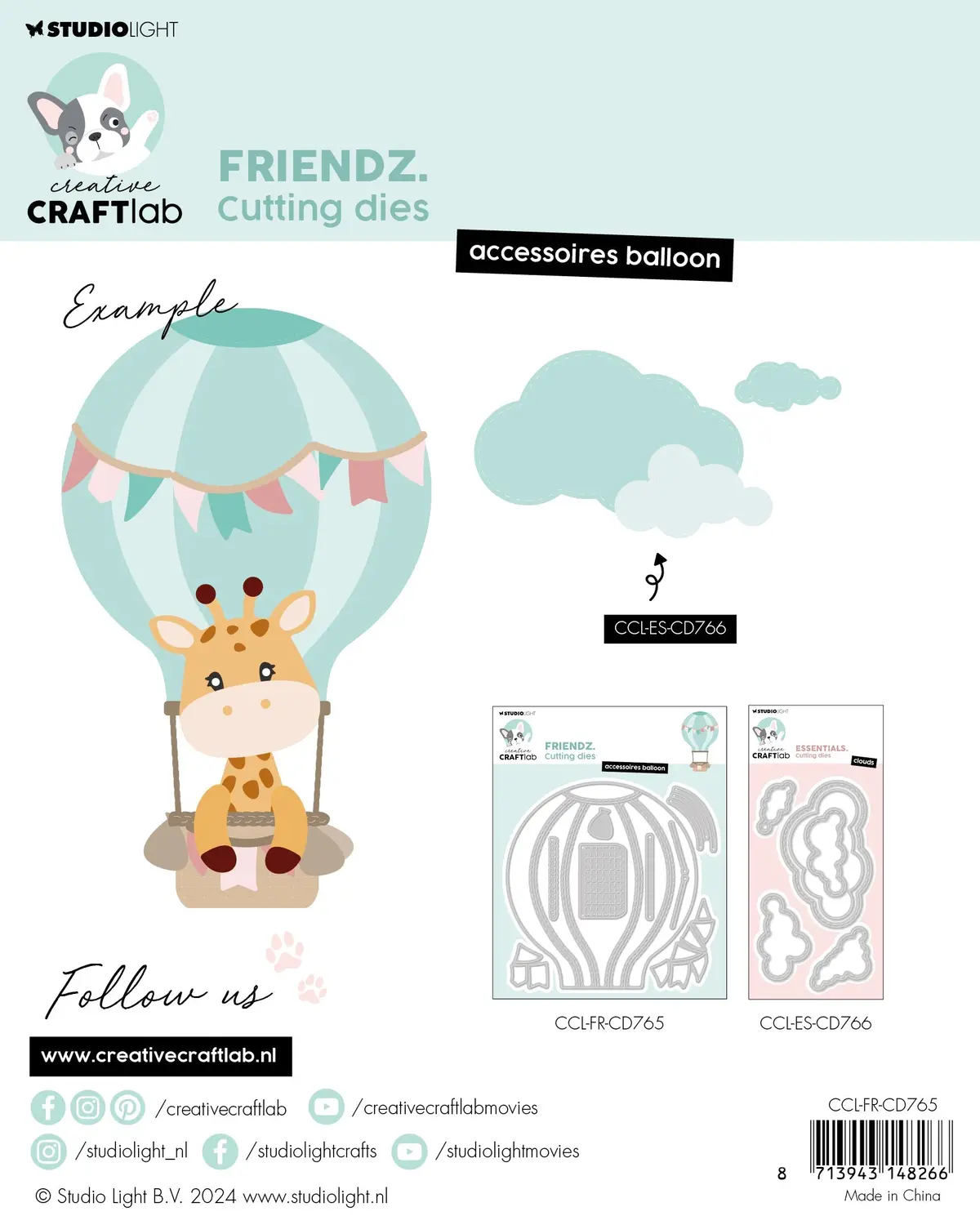 Ccl Cutting Die Accessoires Balloon Friendz 125X127x1mm 9 Pc Nr.765 2