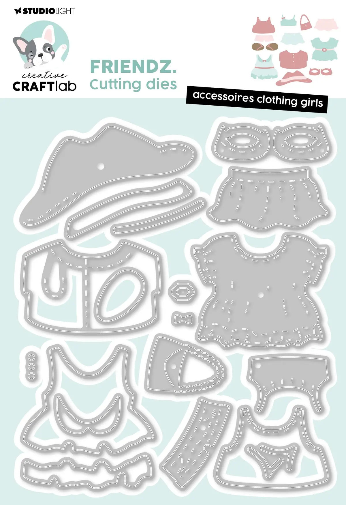 Ccl Cutting Die Accessoires Clothing Girls Friendz 17 Pc 1
