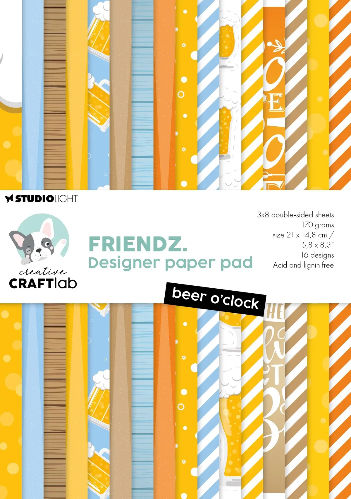 Ccl Design Paper Pad Beer O'clock Friendz 24 Sh 1