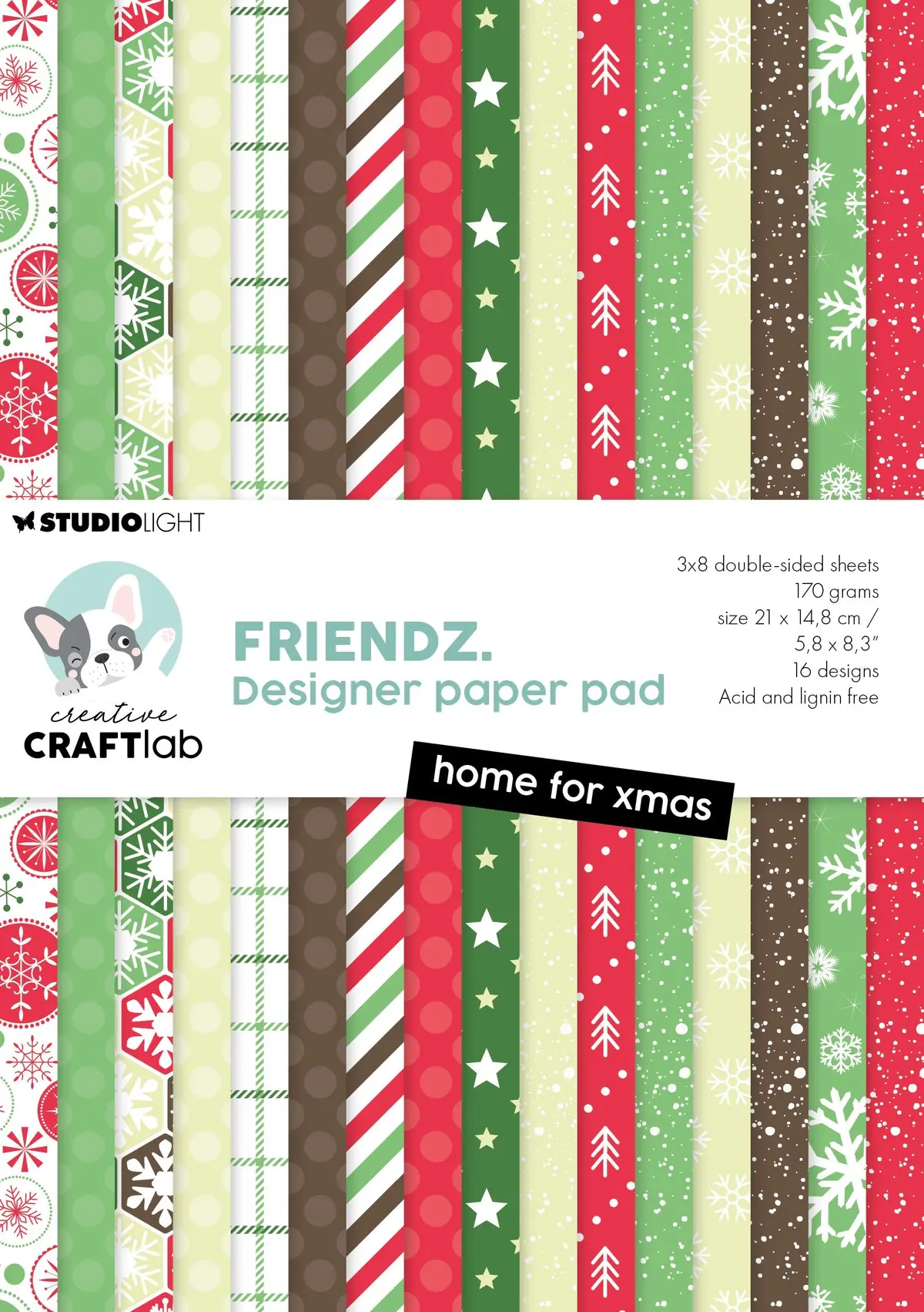 Ccl Design Paper Pad Home For Xmas Friendz 24 Sh 1