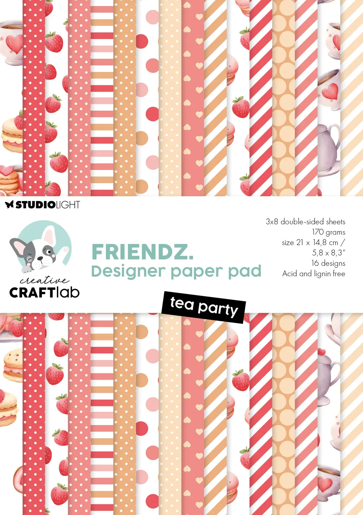 Ccl Design Paper Pad Tea Party Friendz 24 Sh 1
