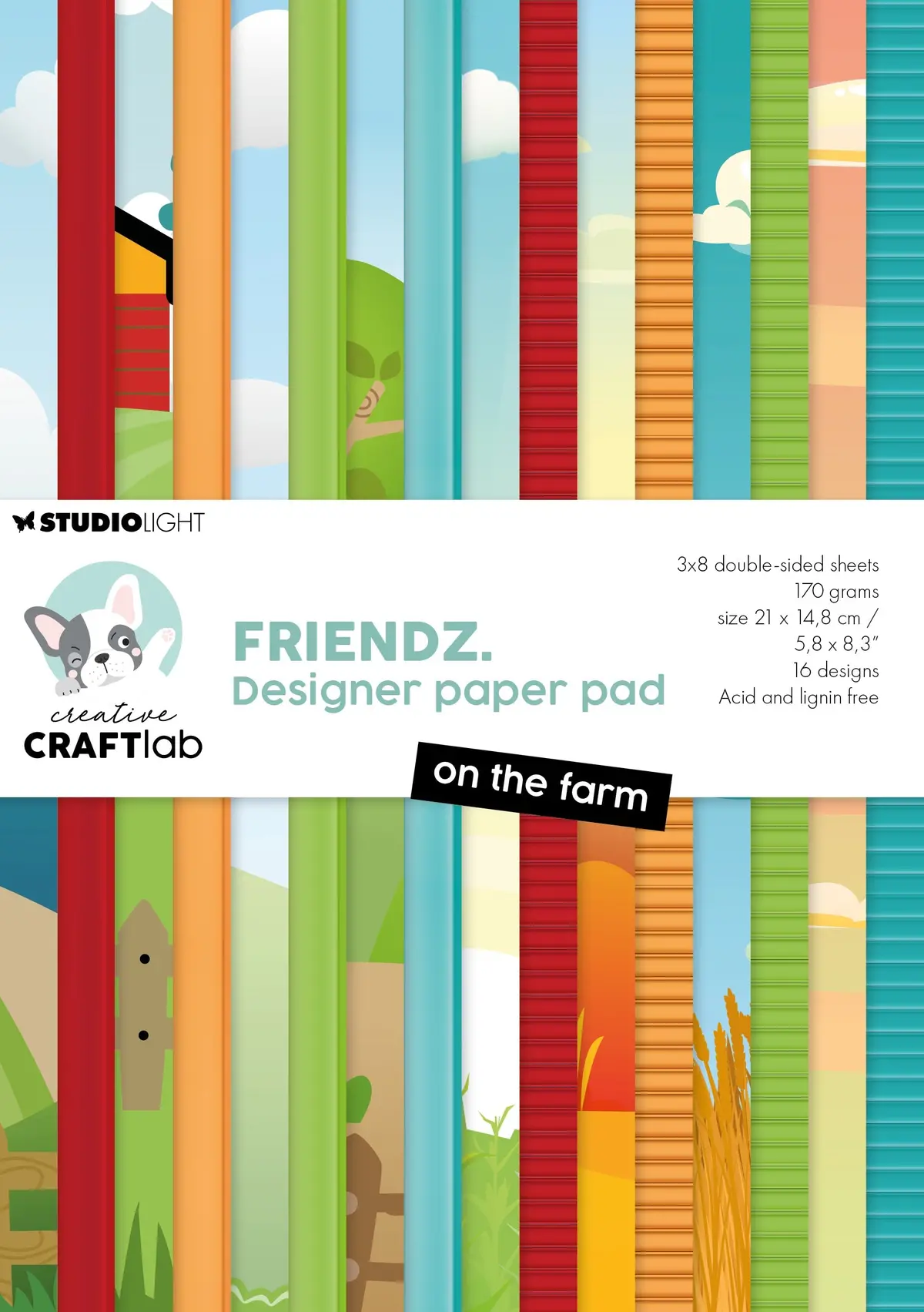 Ccl Design Paper Pad On The Farm Friendz 24 Sh 1