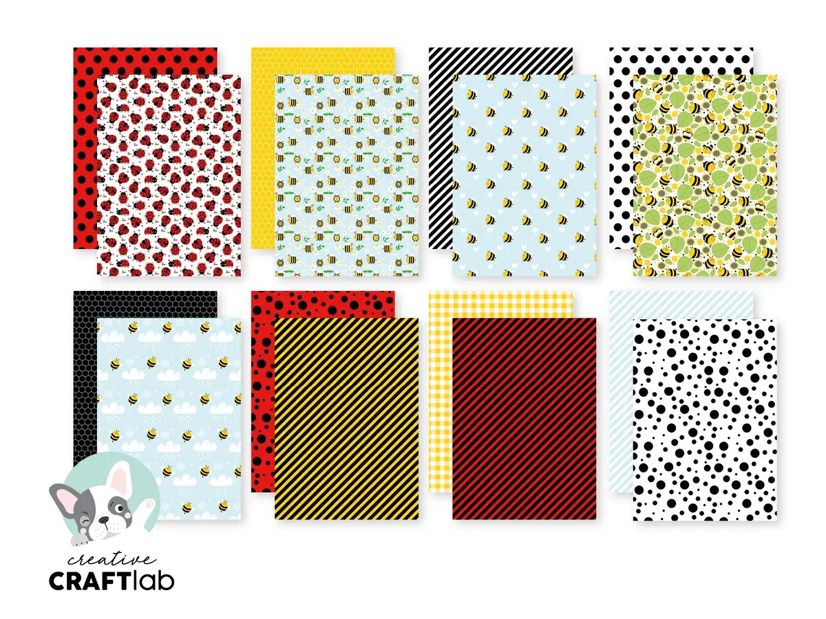 Ccl Designer Paper Pad Bee-Lightful Friendz 24 Sheets 2