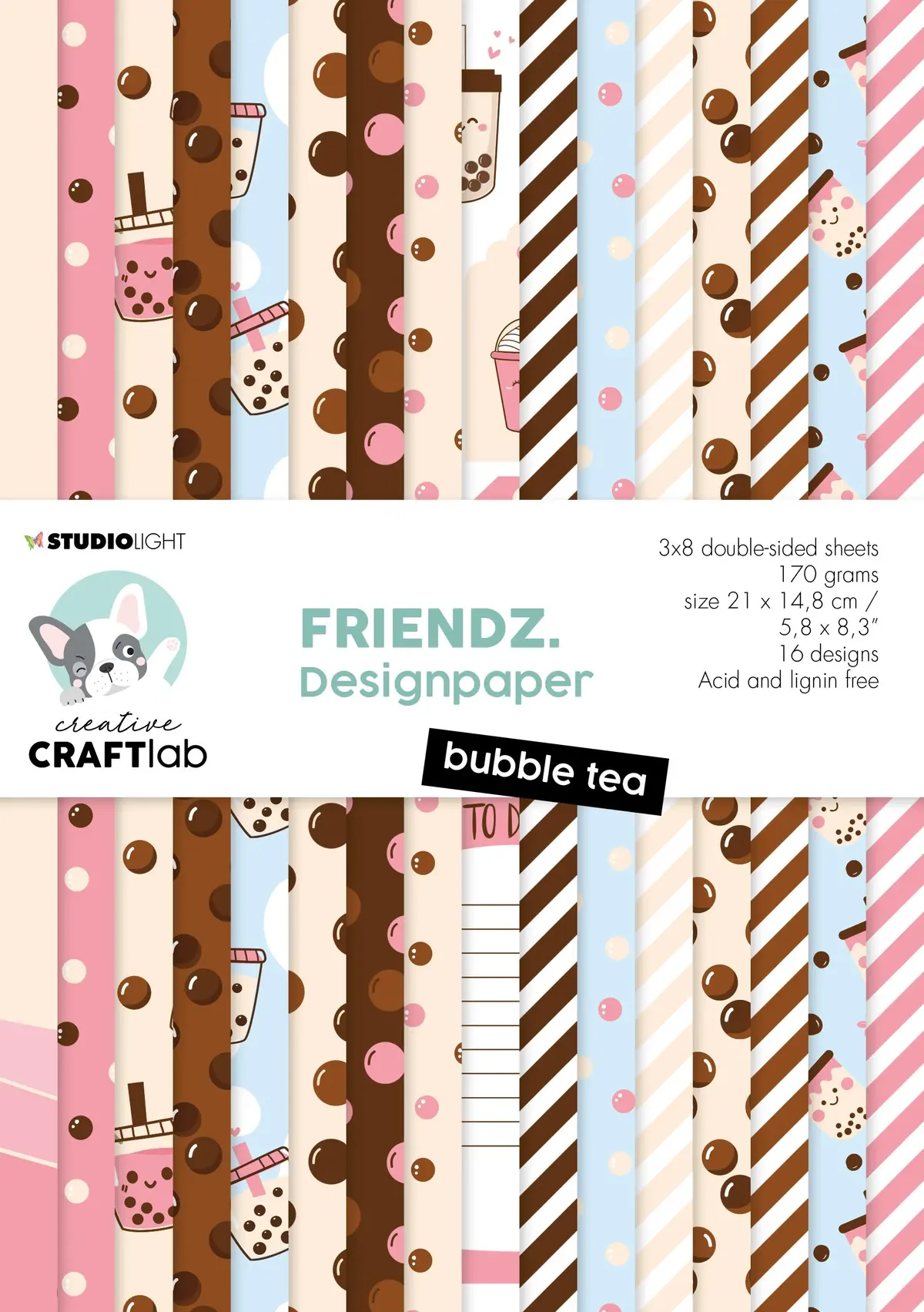 Ccl Paper Pad Bubble Tea Friendz 210X148xmm 24 Sh Nr.116 1