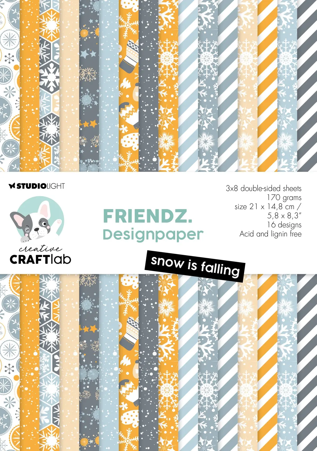 Ccl Paper Pad Snow Is Falling Friendz 210X148x9mm 24 Sh Nr.122 1