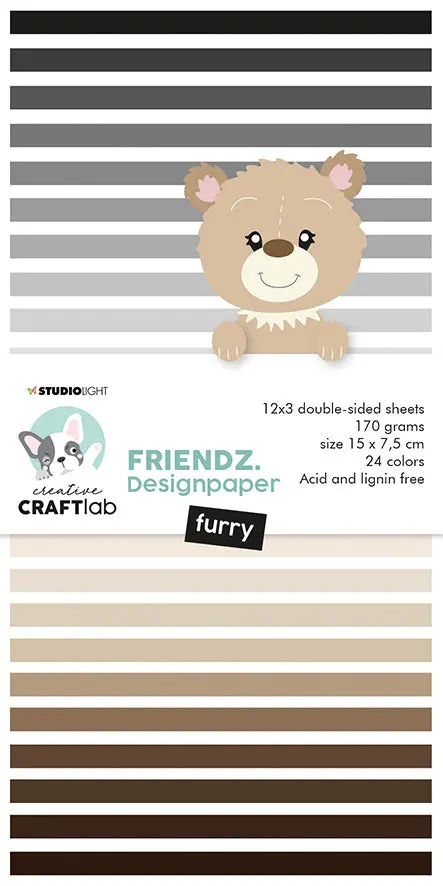Ccl Paper Pad Furry Browns Friendz 150X75x9mm 24 Sh Nr.65 1