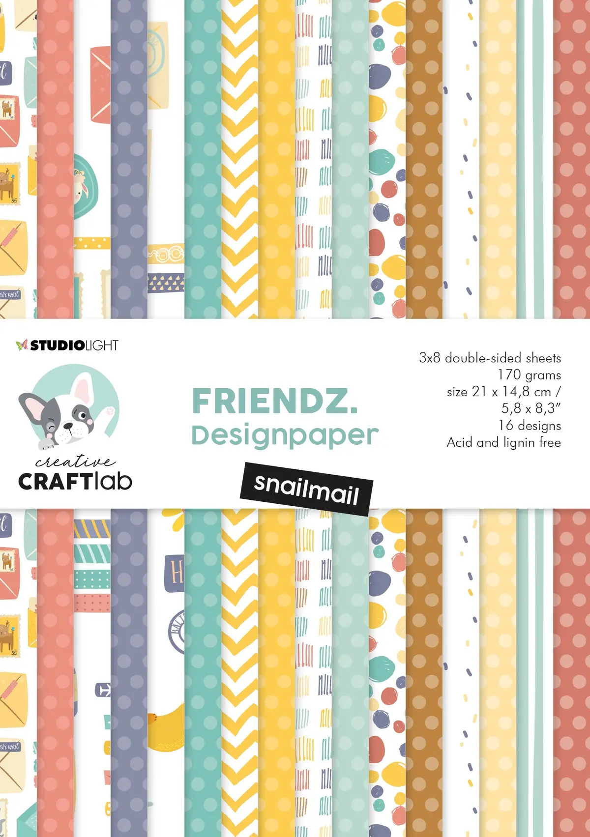 Ccl Paper Pad Snailmail Friendz 210X148xmm 24 Sh Nr.86 1