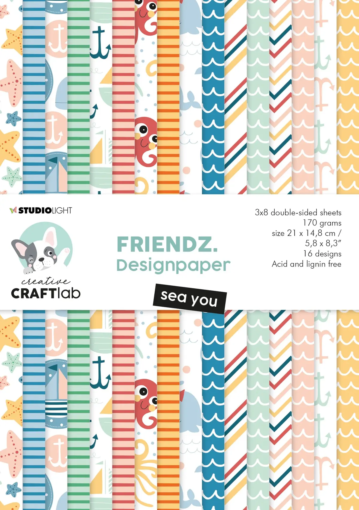 Ccl Paper Pad Sea You Friendz 210X148xmm 24 Sh Nr.93 1