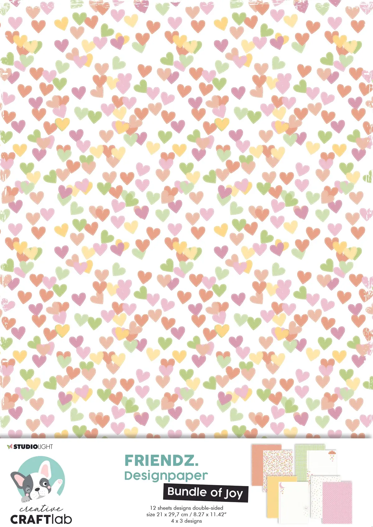 Ccl Paper Bundle Of Joy Assortment Set Friendz 210X297x3mm 12 Sh Nr.01 1