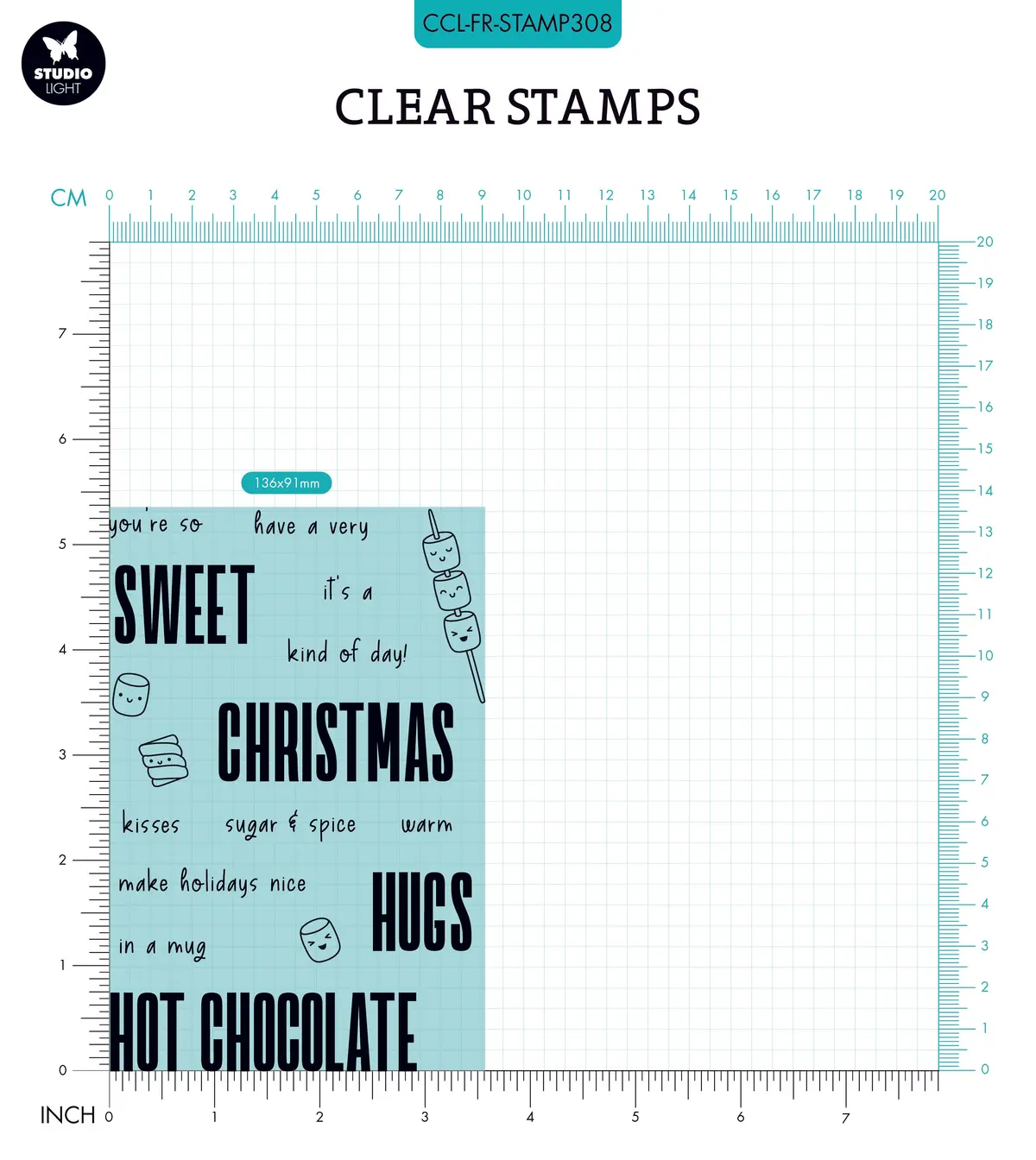 Ccl Clear Stamp Cacao Kisses Friendz 148X105x4mm 17 Pc Nr.308 2