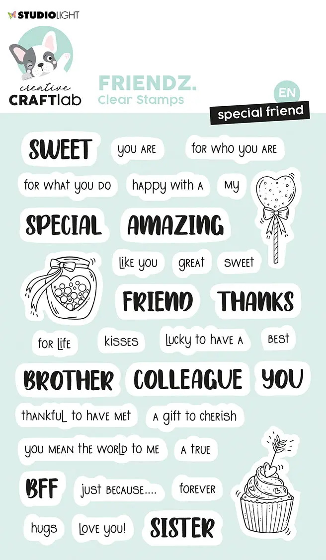 Ccl Clear Stamp Special Friend Eng Friendz 148X105x4mm 33 Pc Nr.337 1