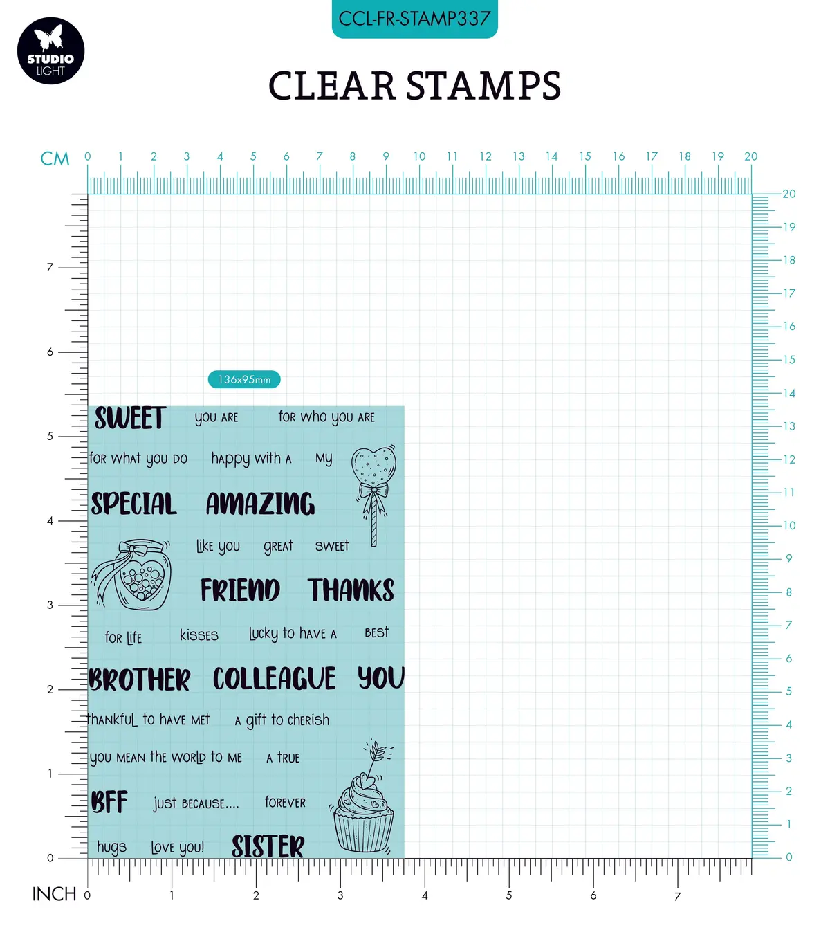 Ccl Clear Stamp Special Friend Eng Friendz 148X105x4mm 33 Pc Nr.337 2