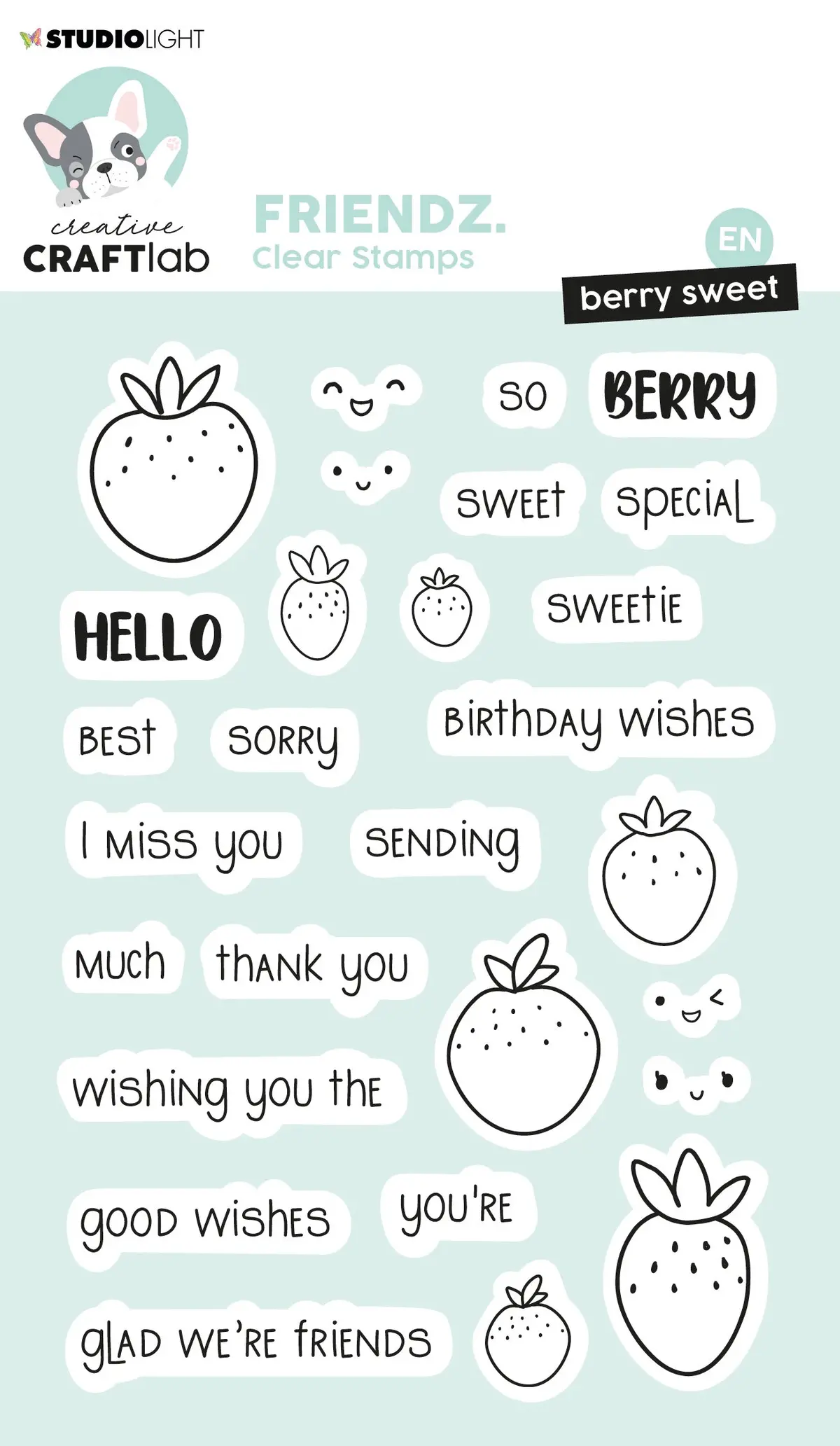 Ccl Clear Stamp Hello Sweetie Friendz 155X111x3mm 28 Pc Nr.347 1