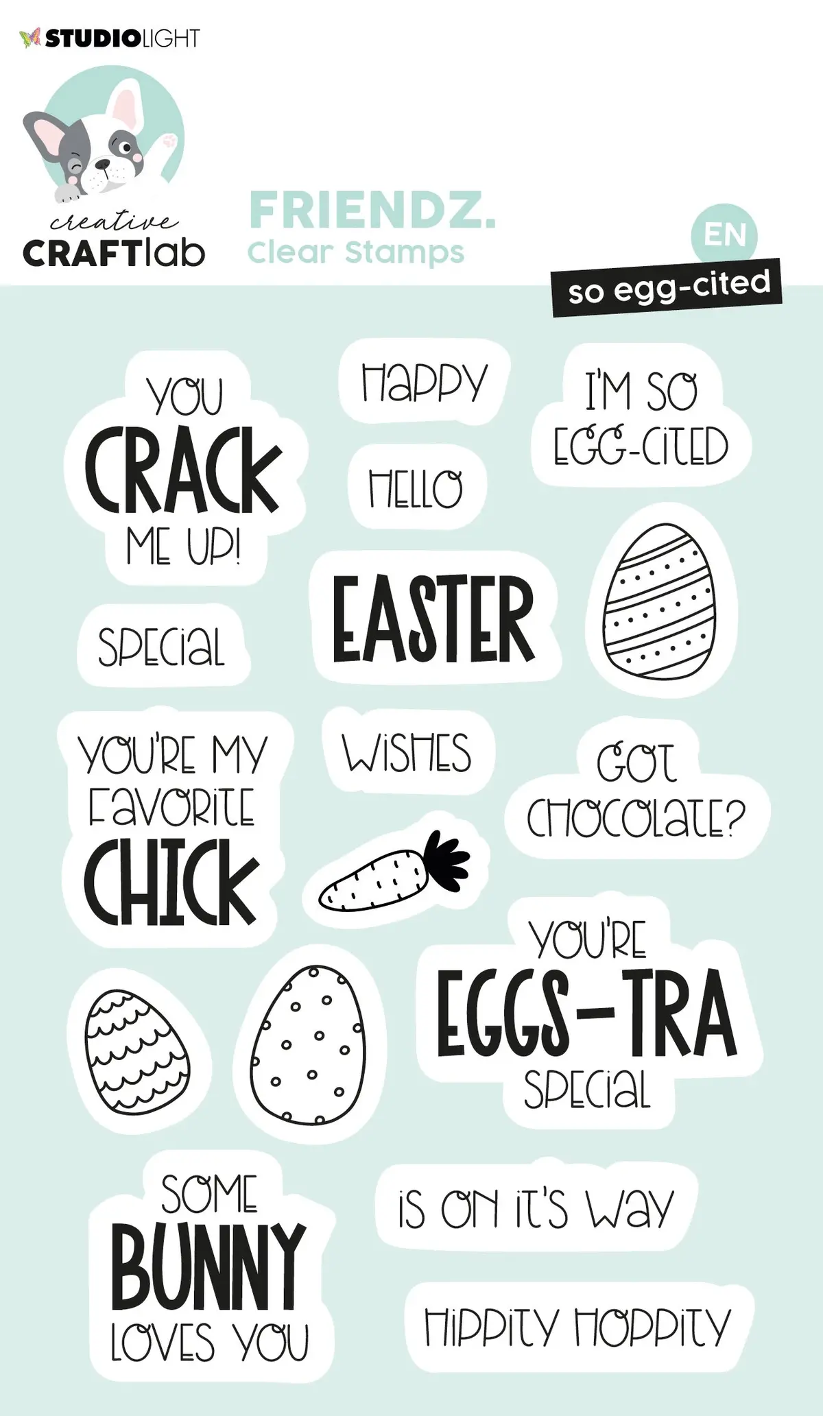 Ccl Clear Stamp So Egg-Cited Friendz 141X96x3mm 17 Pc Nr.416 1