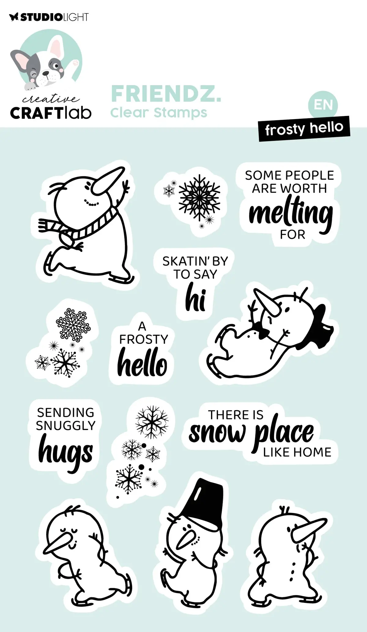 Ccl Clear Stamp Frosty Hello Friendz 210X148xmm 13 Pc Nr.570 1
