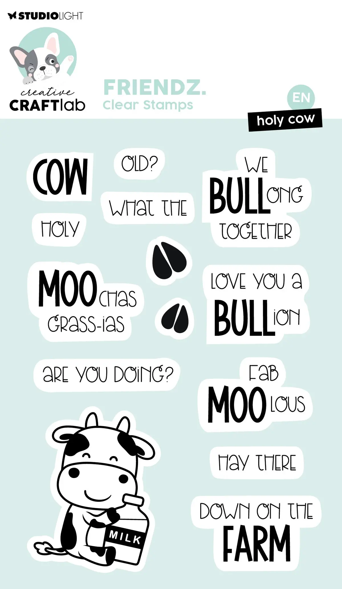 Ccl Clear Stamp Holy Cow Friendz 14 Pc 1