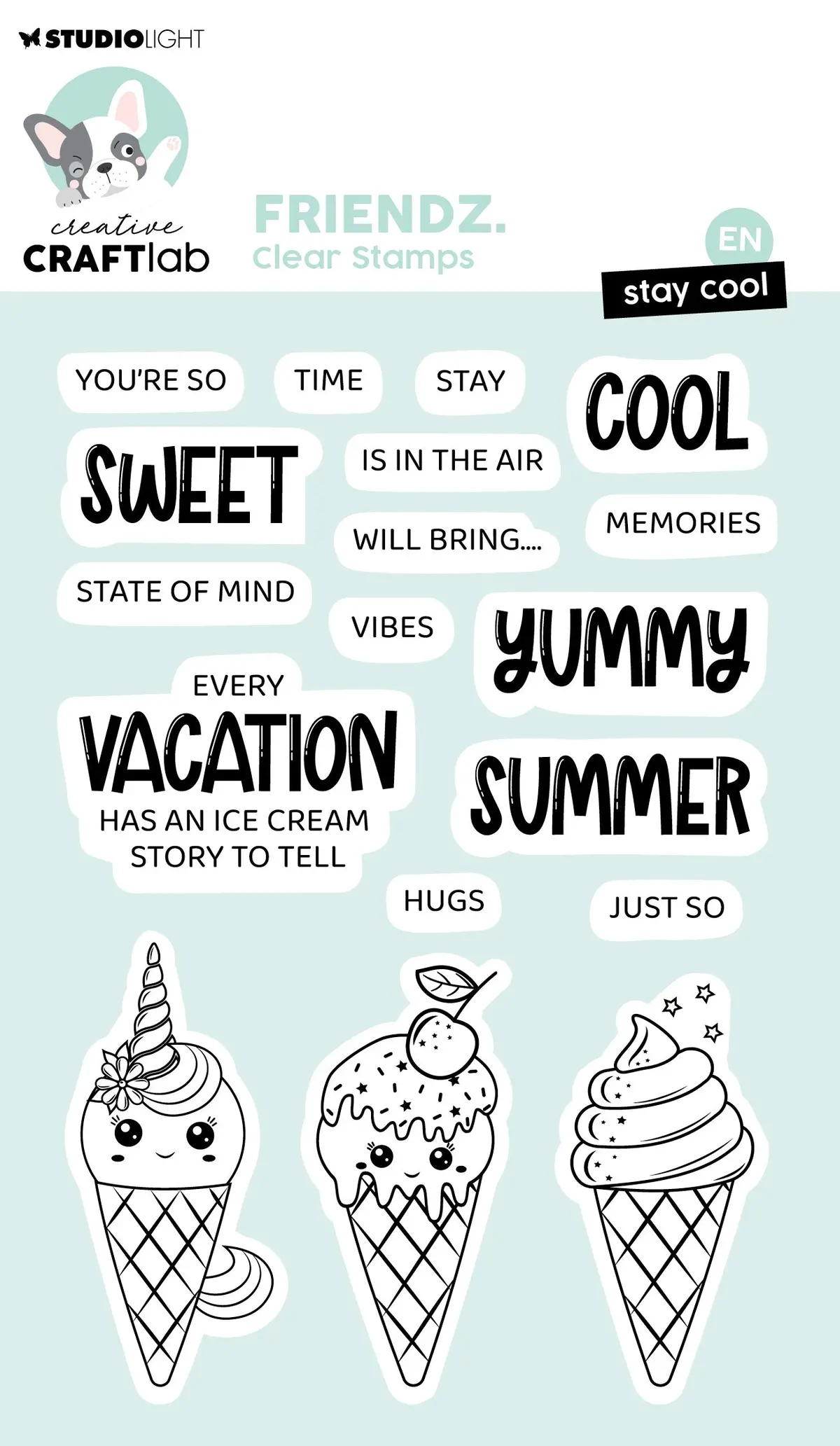 Ccl Clear Stamp Stay Cool Friendz 18 Pc 1