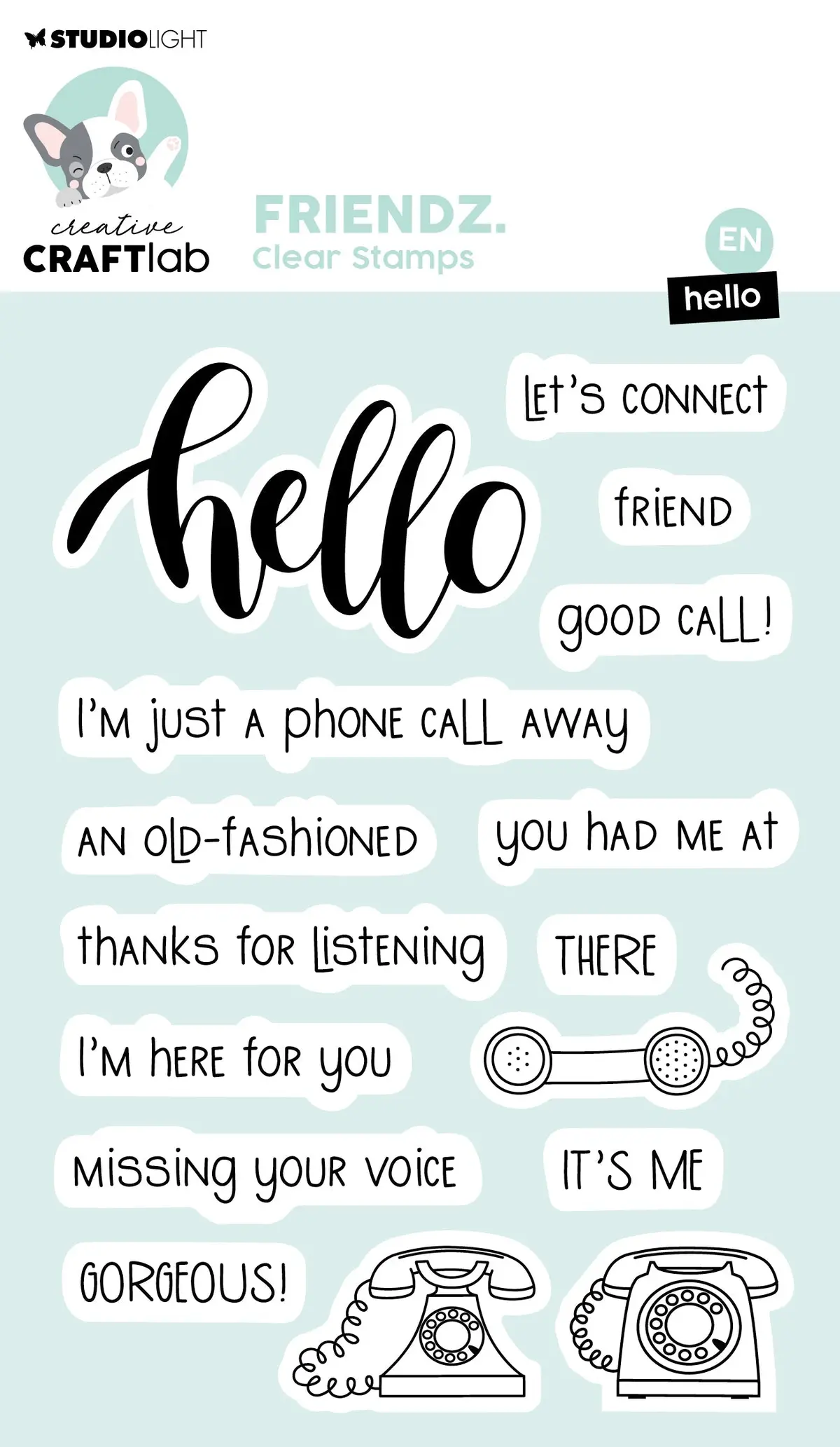 Ccl Clear Stamp Hello Friendz 16 Pc 1