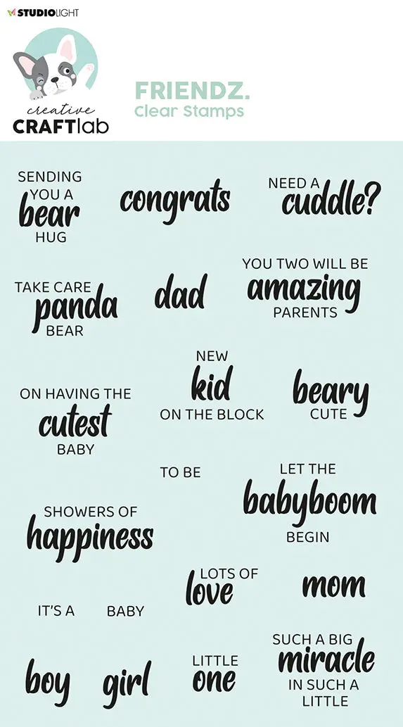 Ccl Clear Stamp Baby Text Friendz 105X148x4mm 1 Pc Nr.165 1