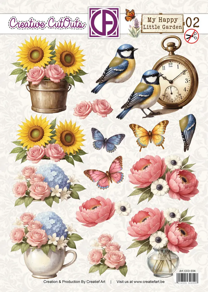 Creatief Art - 3D Die-Cut Sheet - My Happy Little Garden 02 1