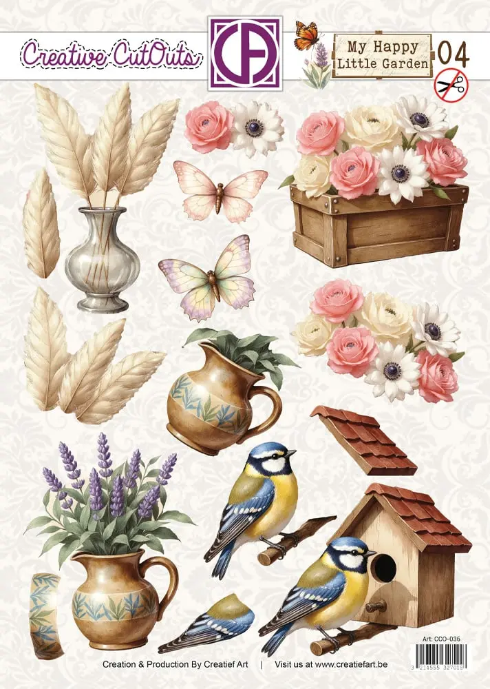 Creatief Art - 3D Die-Cut Sheet - My Happy Little Garden 04 1