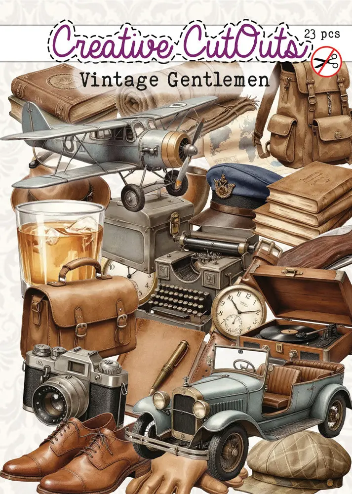 Creatief Art - Die-Cuts - Vintage Gentlemen - 23 Pieces 1