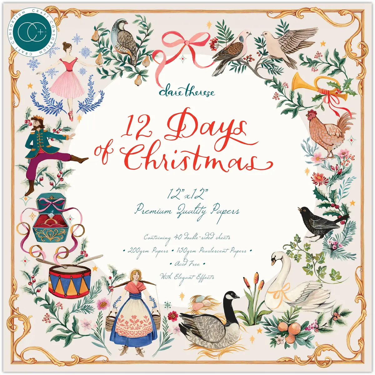 Craft Consortium 12 Days Of Christmas - 12X12 Paper Pad 1