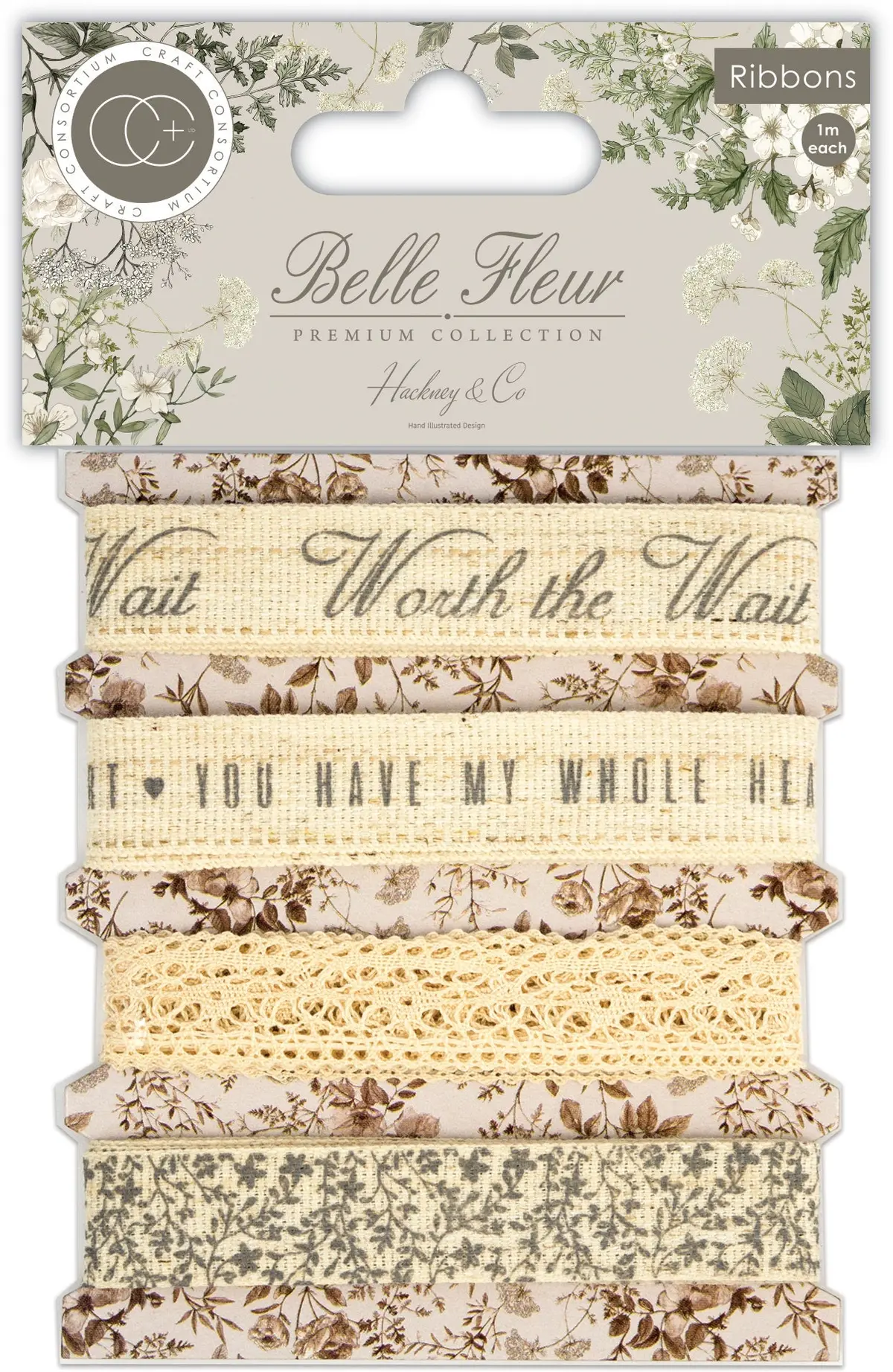 Craft Consortium Belle Fleur - Lace Ribbons 1