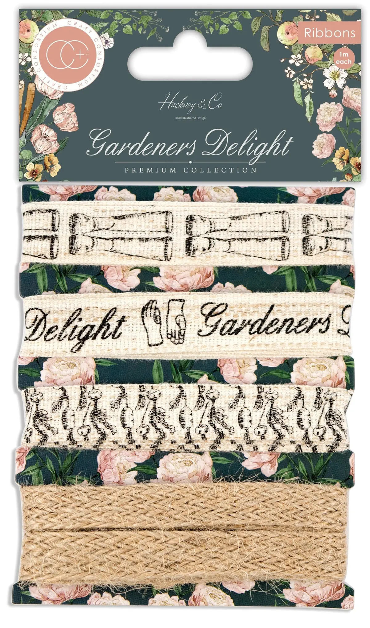 Craft Consortium Gardeners Delight - Lace Ribbons 1