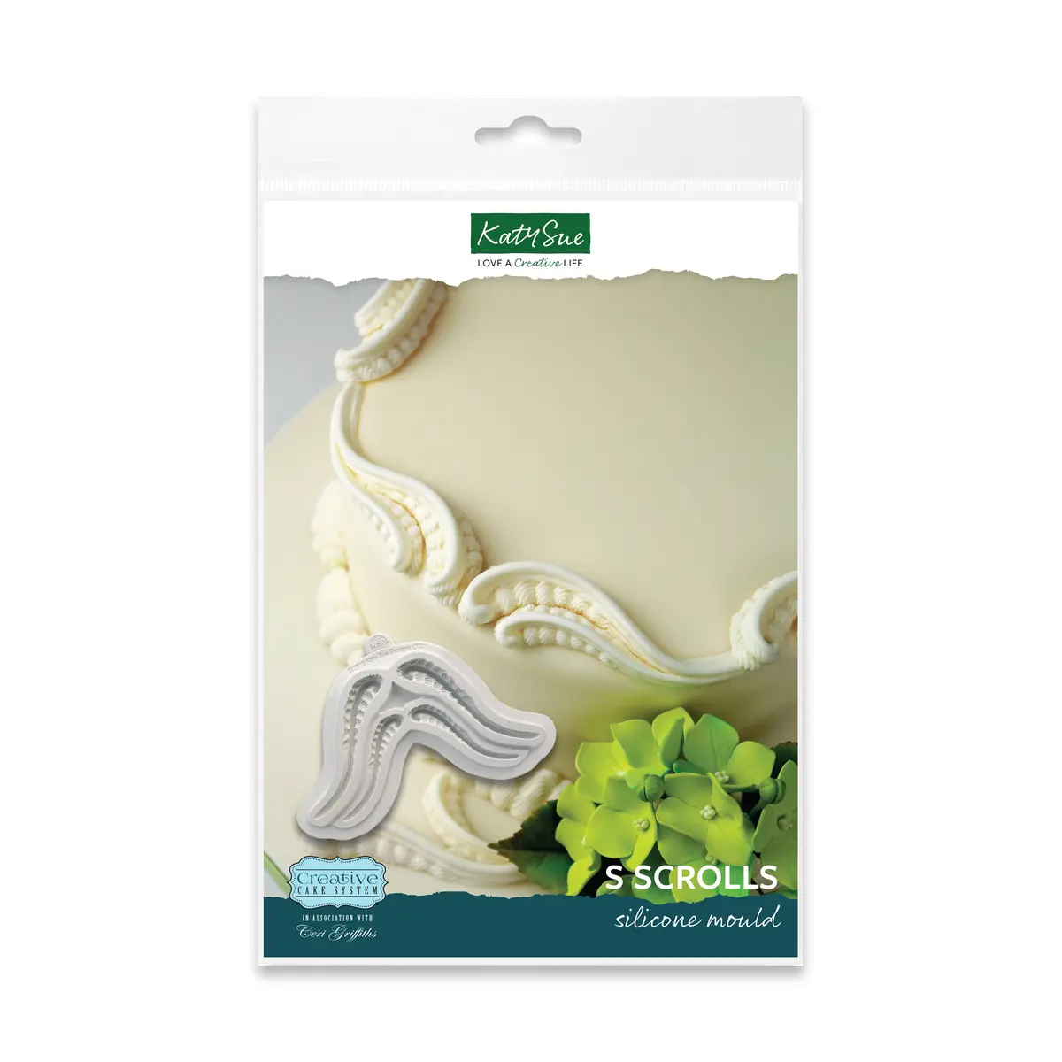 S Scrolls Silicone Mould 1