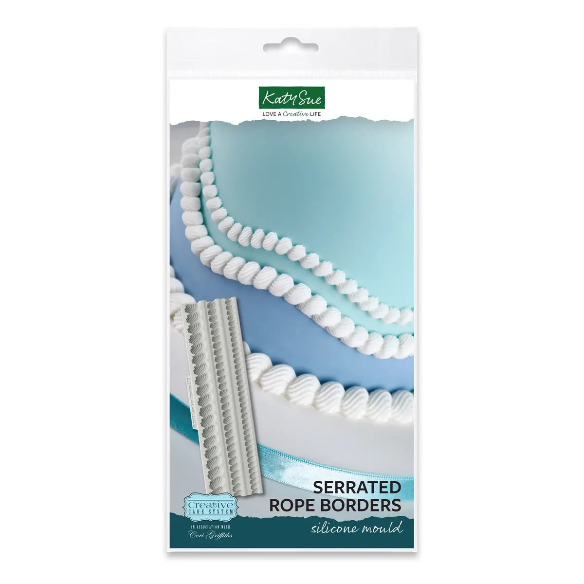 Serrated Rope Borders Silicone Mould 1