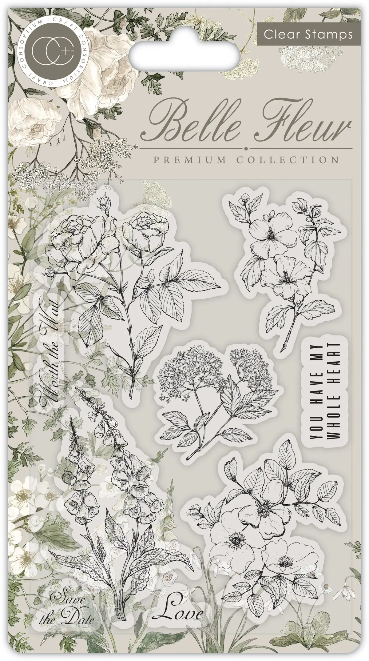 Craft Consortium Belle Fleur - Stamp Set 1