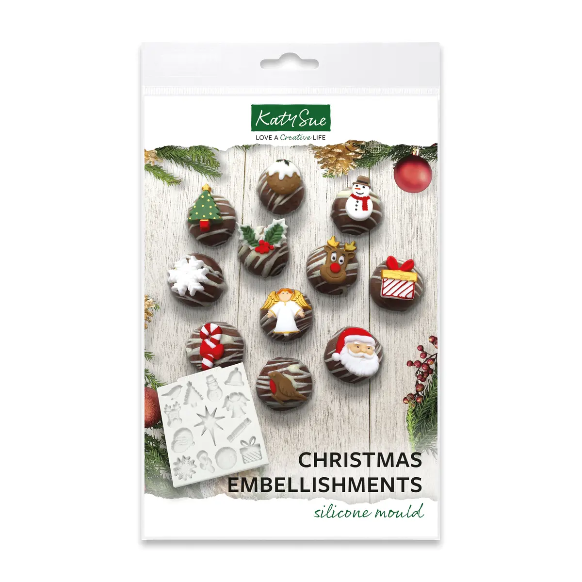 Christmas Embellishments Silicone Mould 1