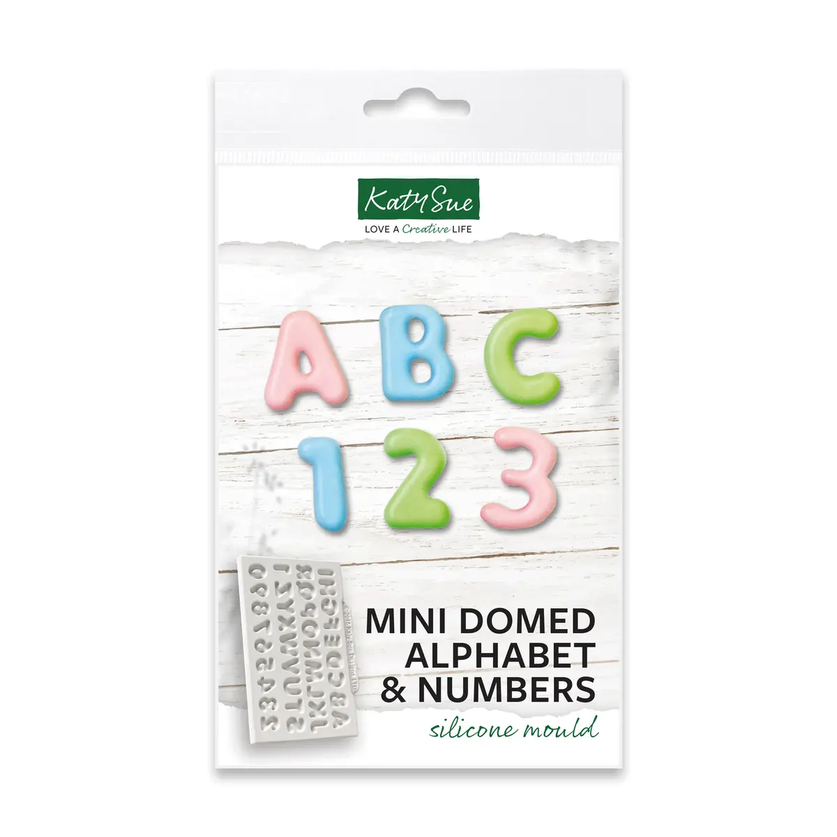 Mini Domed Alphabet Silicone Mould 1