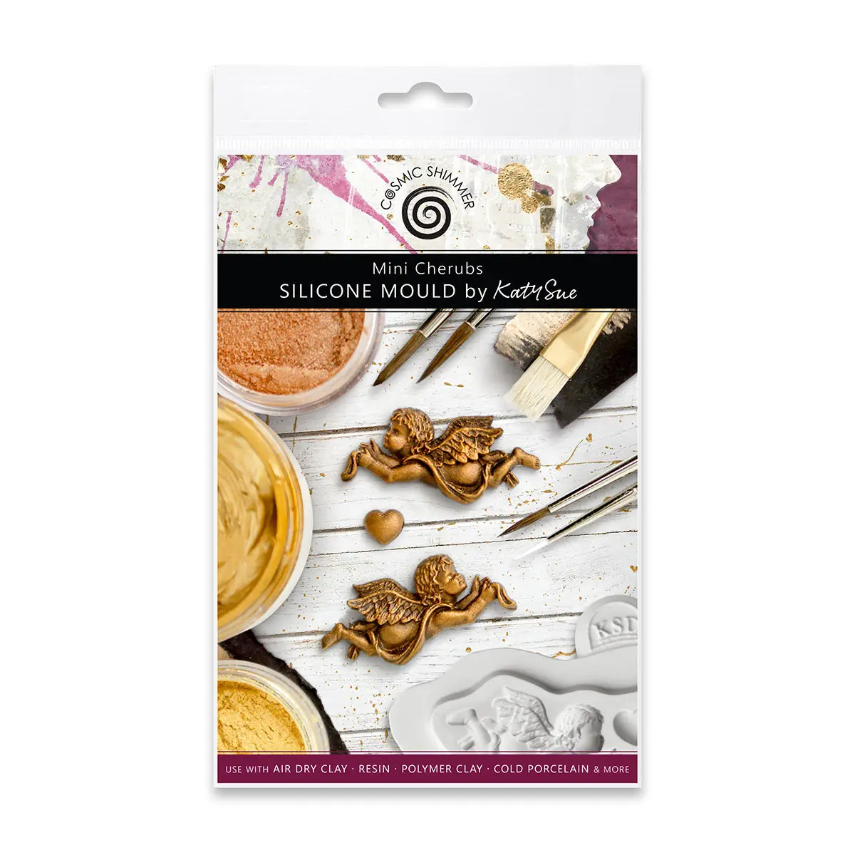 Cosmic Shimmer Mini Cherubs Silicone Mould 1