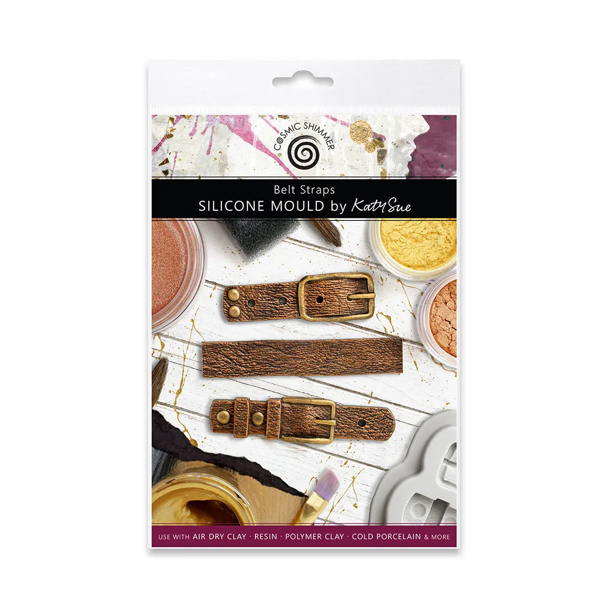 Cosmic Shimmer Belt Straps Silicone Mould 1
