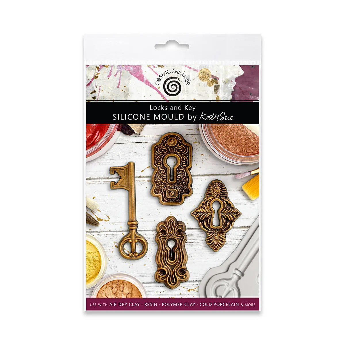 Cosmic Shimmer Locks And Key Silicone Mould 1