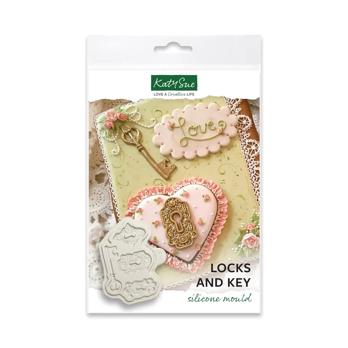 Locks And Key Silicone Mould 1
