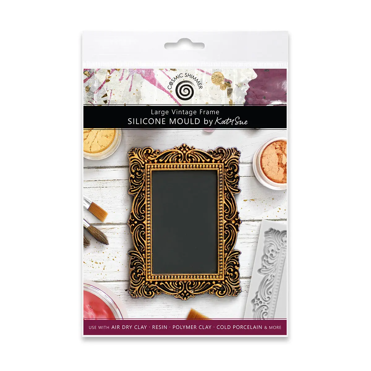 Cosmic Shimmer Large Vintage Frame Silicone Mould 1
