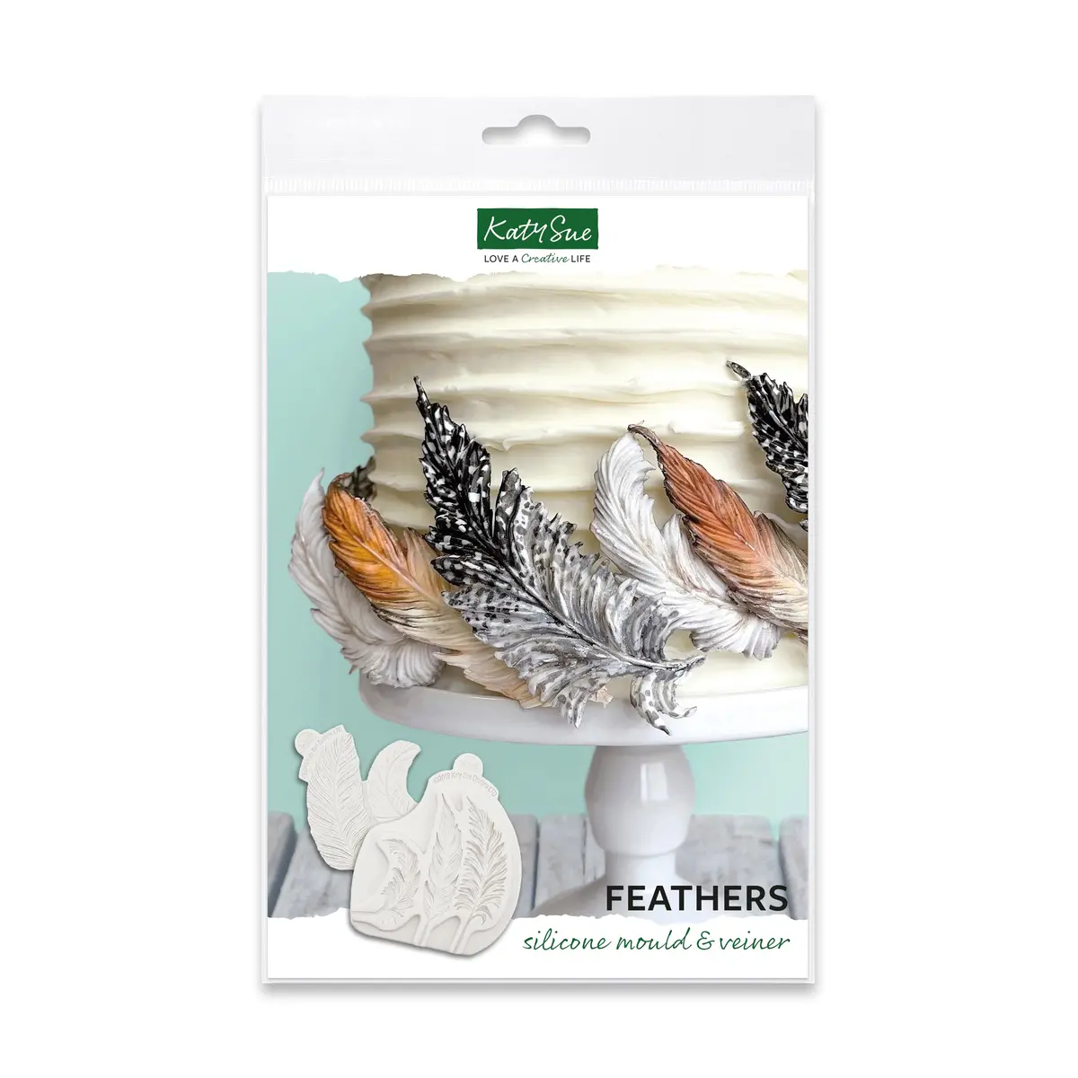 Feathers Silicone Mould And Veiner 1