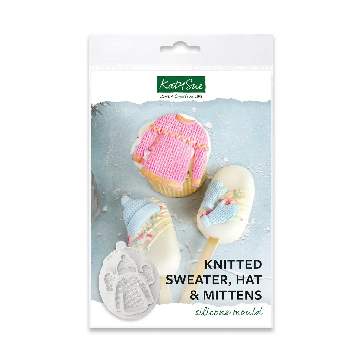 Knitted Sweater, Hat And Mittens Silicone Mould 1