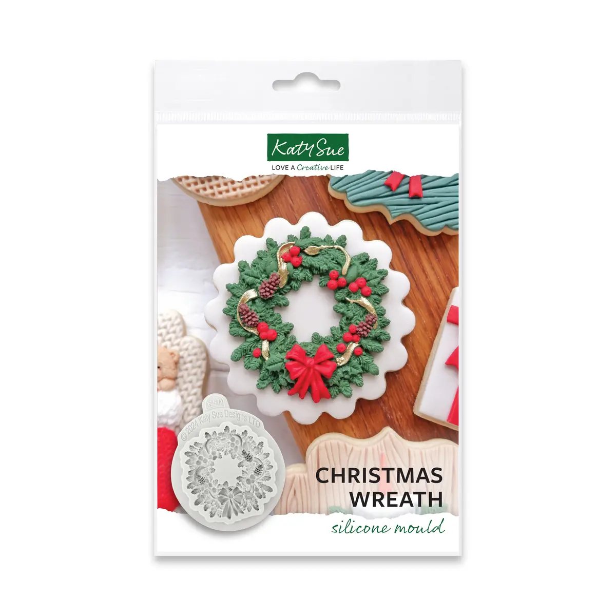 Christmas Wreath Silicone Mould 1