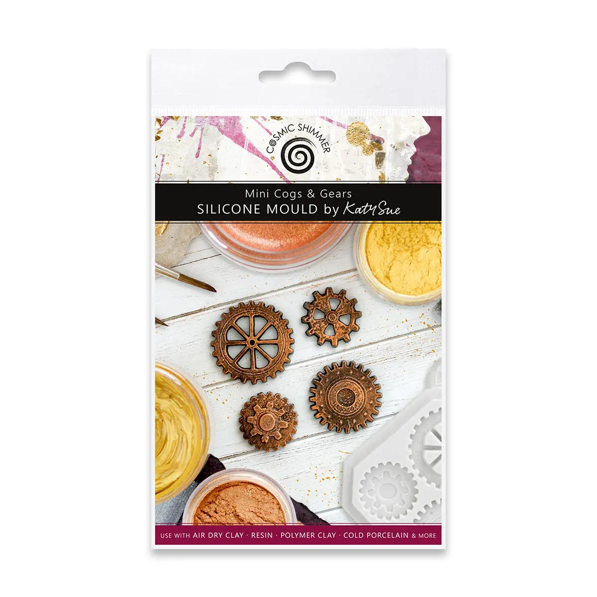 Cosmic Shimmer Mini Cogs And Gears Silicone Mould 1