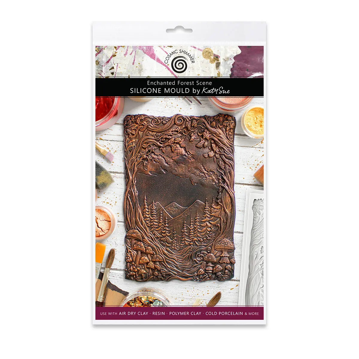 Cosmic Shimmer Enchanted Forest Scene Silicone Mould 1