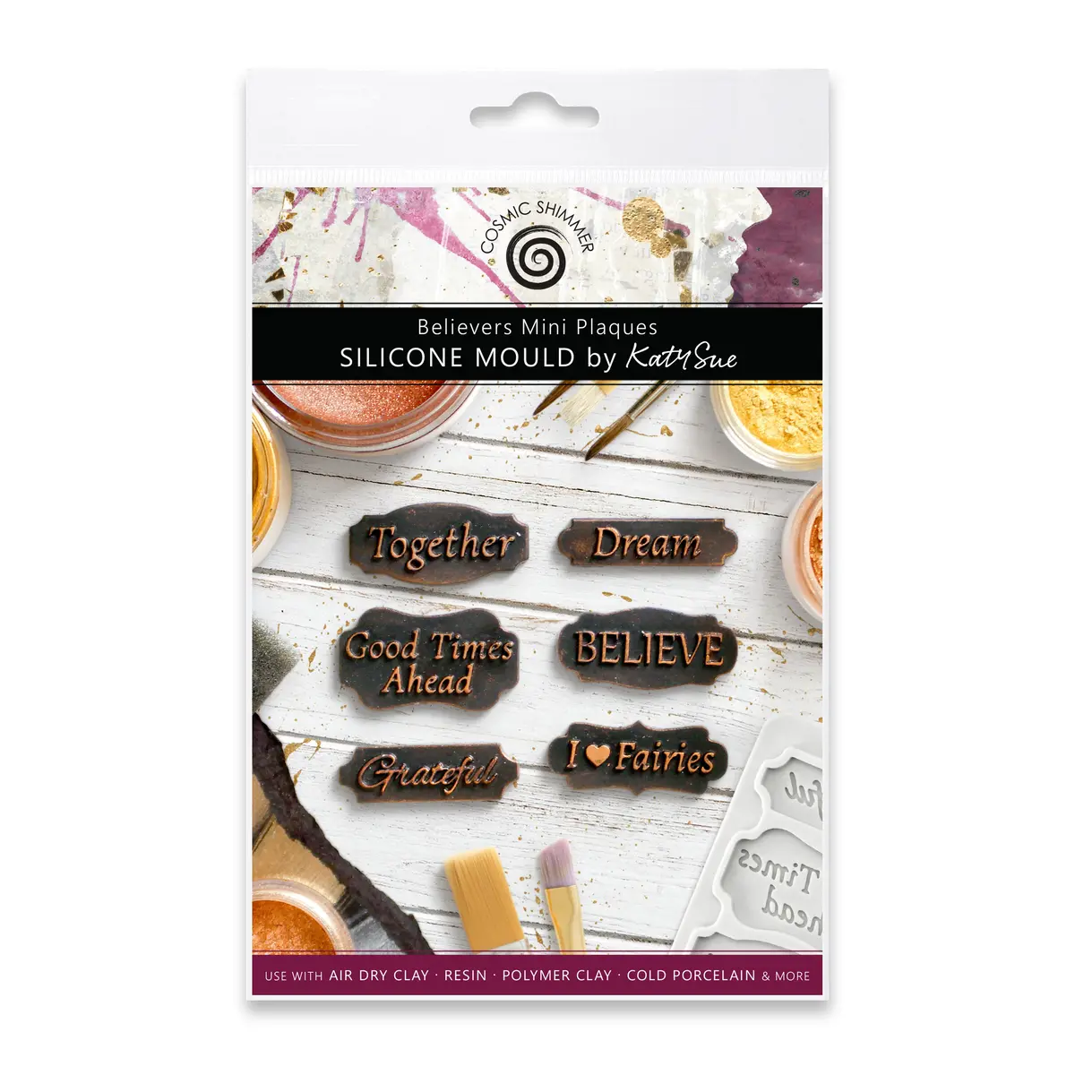 Cosmic Shimmer Believers Mini Plaques Silicone Mould 1