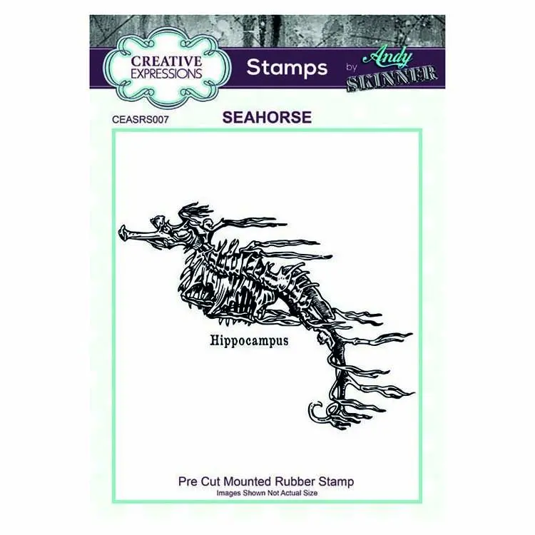 Creative Expressions Pre Cut Rubber Stamp By Andy Skinner Seahorse 1