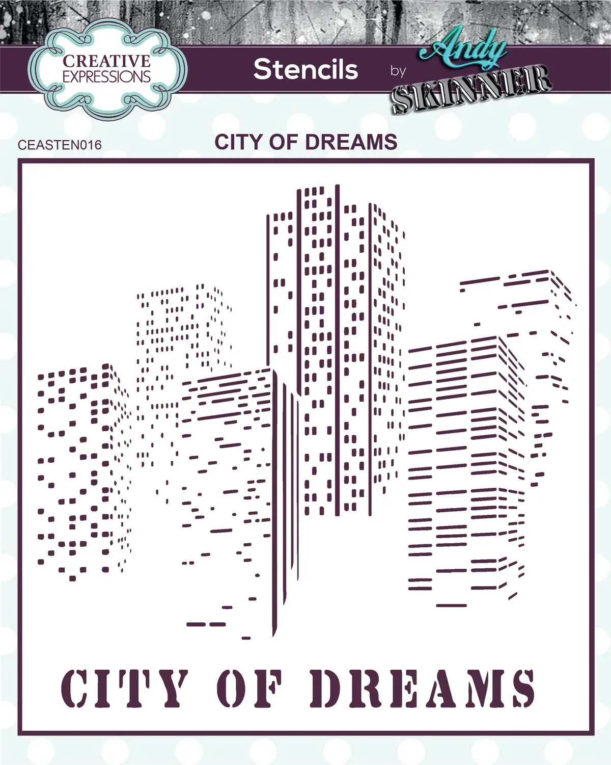 Creative Expressions Andy Skinner City Of Dreams 7 In X 7 In Stencil 1
