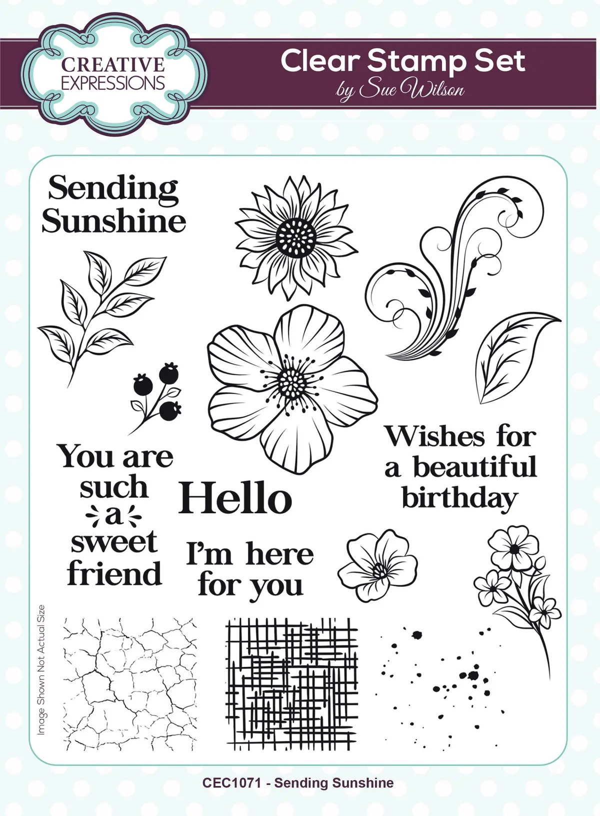 Creative Expressions Sue Wilson Sending Sunshine 6 In X 8 In Clear Stamp Set 1