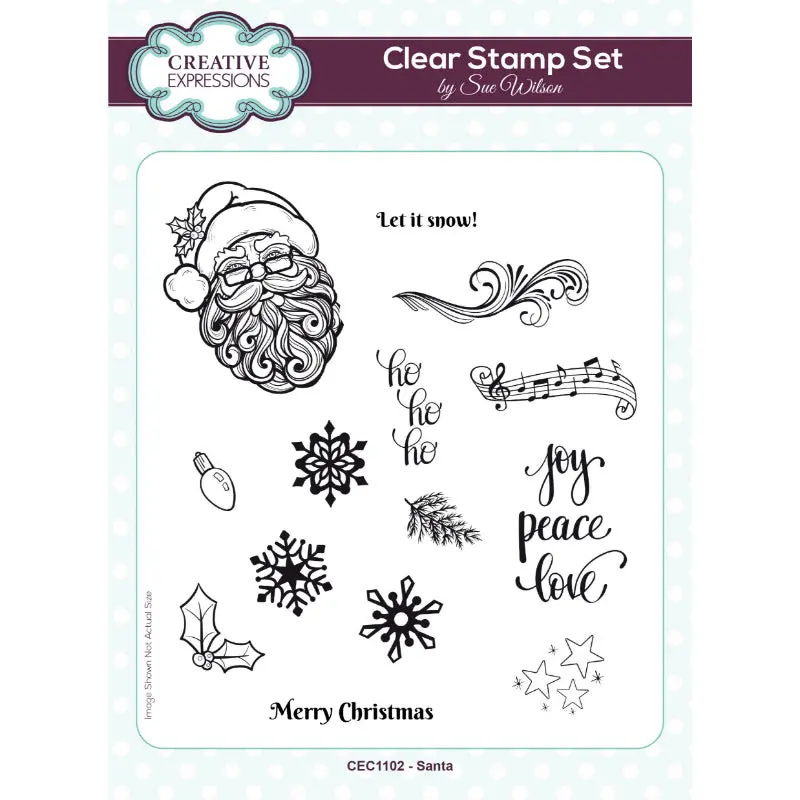 Creative Expressions Santa 6 In X 8 In Clear Stamp Set 1